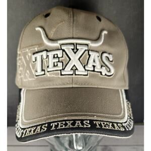 Texas Longhorns Adjustable Hat Khaki Embroidered Logo Strapback Cap